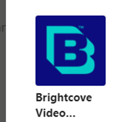 Wählen Sie Brightcove Video Connector